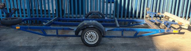 15 foot unbraked flat bottom boat trailer - W 1920 x D 5900 x H 660mm - 390kg