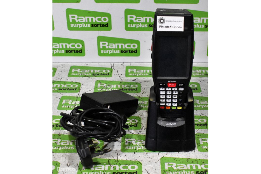 Denso BHT-1281QULWB-CE RFID data logger with docking base and AC adaptor - Image 1 of 6