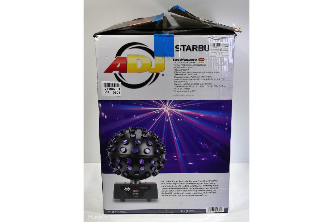 ADJ Starburst LED 12 DMX channel beam effect rotating light - W 318 x D 318 x H 412.5mm - Image 8 of 8