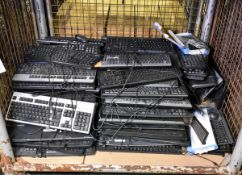 Mixed branded keyboards and computer mouses - approx. 110 keyboards and 20 mouses
