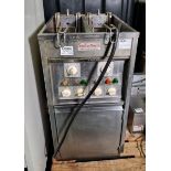 Valentine stainless steel twin tank twin basket electric fryer - W 395 x D 580 x H 850mm