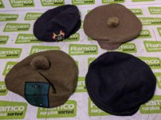 220x British Forces berets - mixed types - mixed sizes