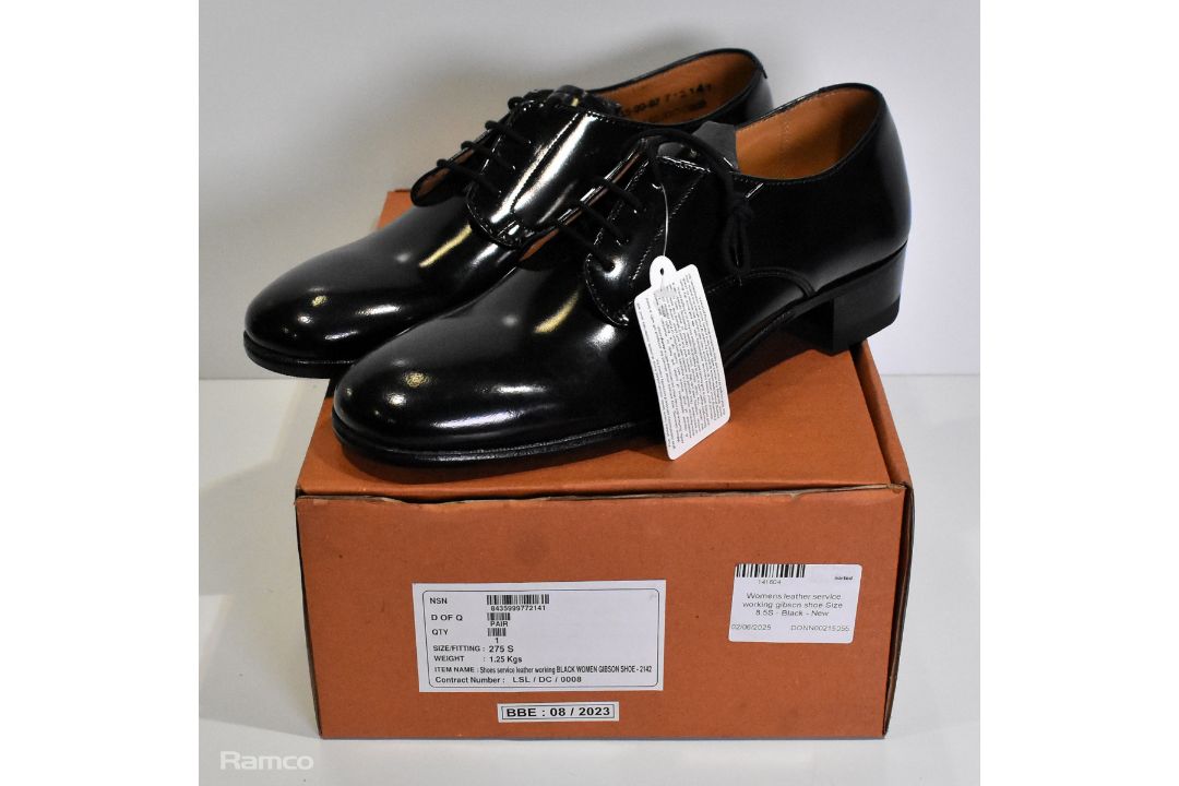 20x pairs of leather service working shoes - full details in the description - Image 10 of 12