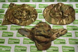 153x British Army MTP mixed hats - cold weather, tropical and combat - mixed sizes