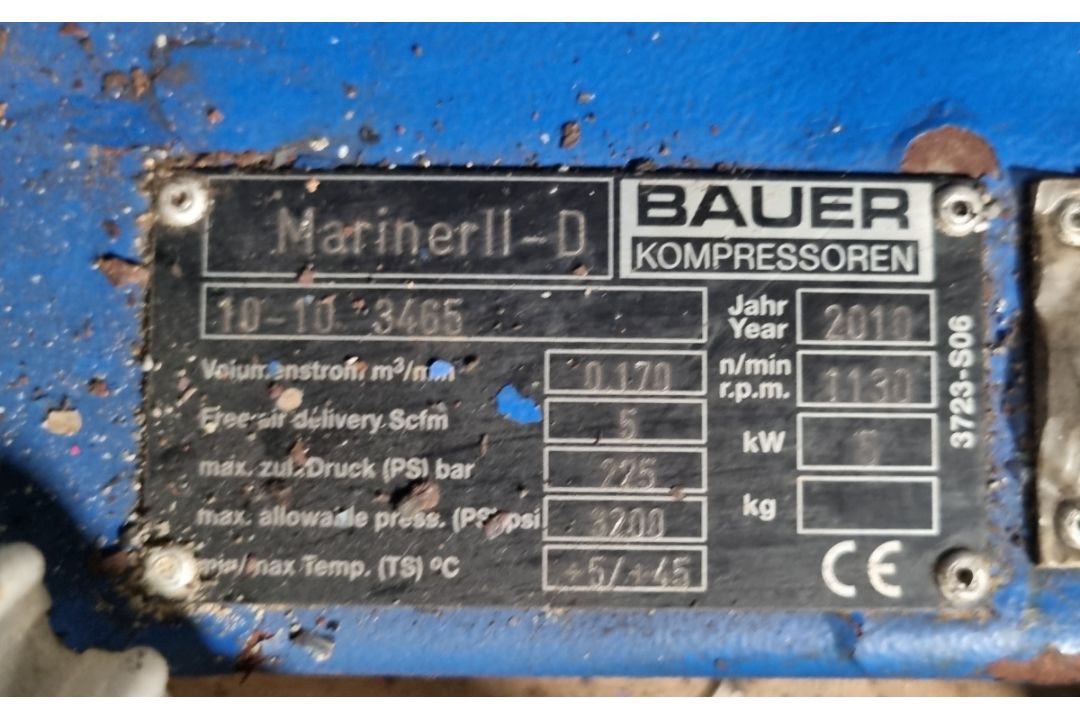 Bauer Kompressoren Hatz-Diesel 1B30 air compressor 330 bar - W 1100x D 570 x H 630mm - Image 4 of 4