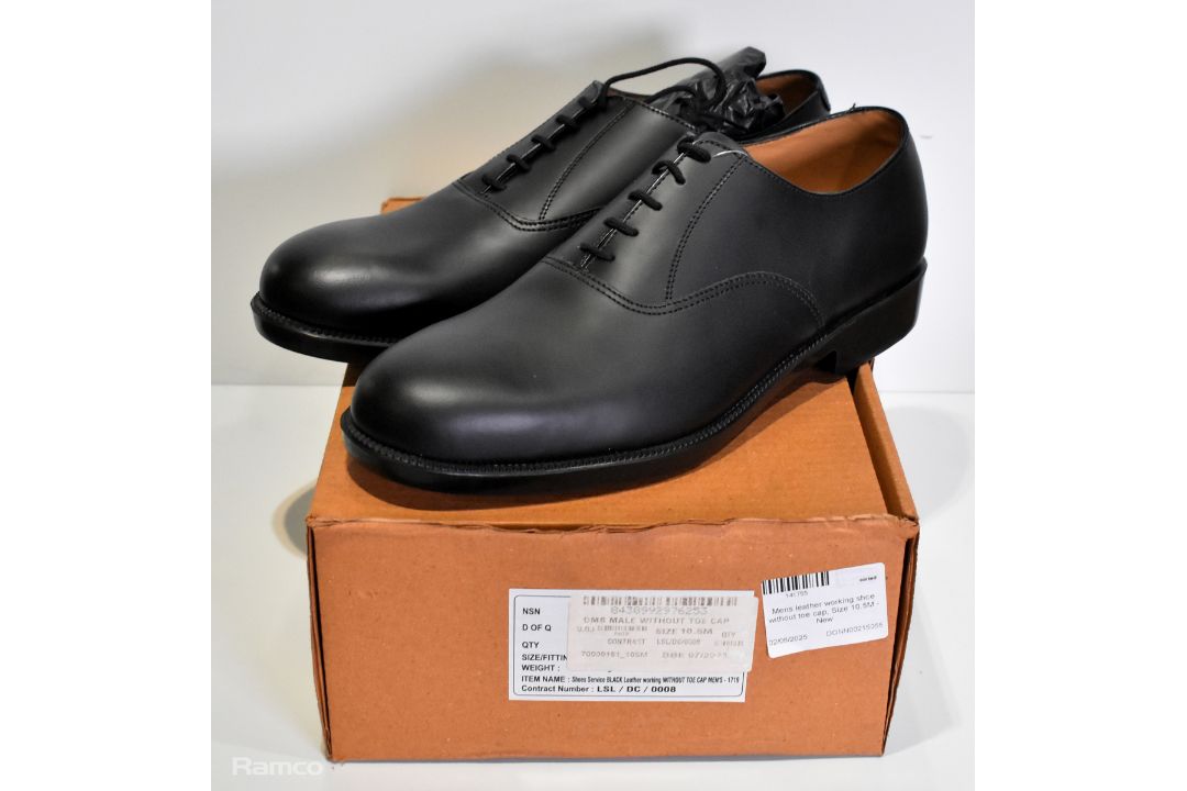 20x pairs of leather service working shoes - full details in the description - Image 4 of 12
