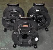 3x Schill GT380 Black plastic empty cable reels - W 380 x D 290 x H 490mm