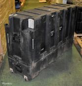 Hardigg plastic flight case - SOME LATCHES ARE DAMAGED - W 1430 x D 470 x H 950mm - 70kg