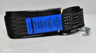 13x RS 7293117 Polyester load restraint straps with hook end and lock - 4M