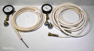 2x Vacuum pressure testing kits - 0-1 Bar (0-30 In Hg)