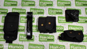 Various types of ex-military black accessories - 9kg – may require repair / be incomplete
