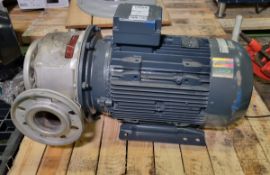 Lowara ESHE 80-200/220/P25VSNA 22kW centrifugal end suction pump - W 430 x D 720 x H 420mm