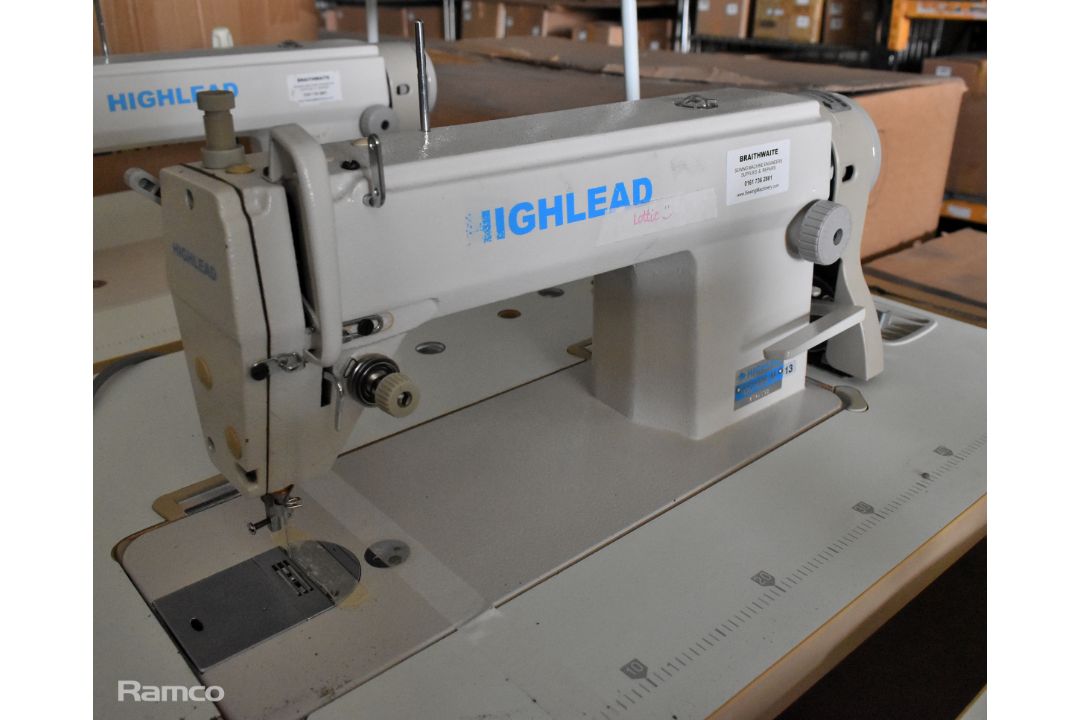 Braithwaite Highlead GC1088-M single needle high speed industrial sewing machine with table - Image 1 of 7