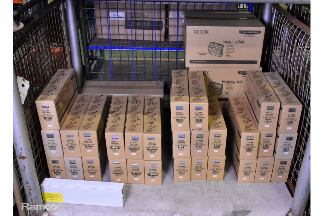 Xerox Phaser 6360 consumables - mixed colour toners, 220V fuser and imaging unit cartridges - Image 1 of 5