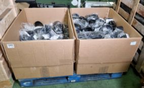 Black plastic canteen cups - 203 approx.