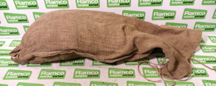 Various hessian empty sand bags - 83kg