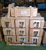 10x Wooden shipping and storage crates - internal dimensions: L 715 x W 350 x H 225mm
