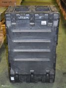 SKB Cases plastic flight case with built in rackmounts - SOME LATCHES ARE DAMAGED