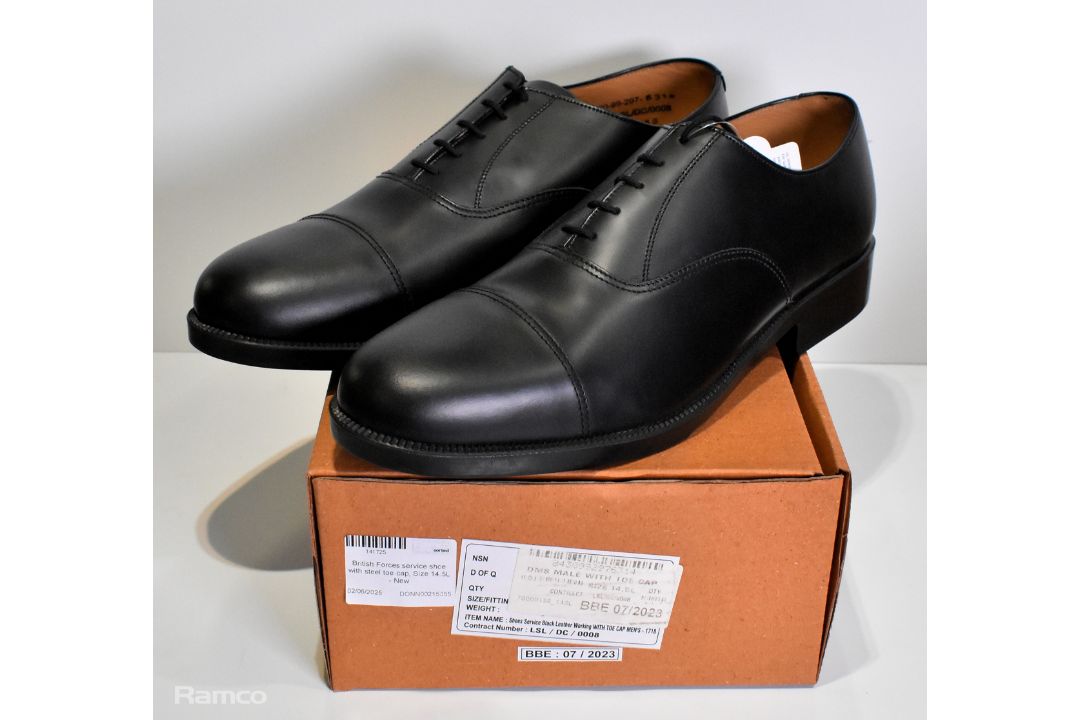 20x pairs of leather service working shoes - full details in the description - Image 2 of 12