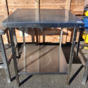 Stainless steel work table - W 800 x D 800 x H 890mm