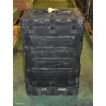 SKB Cases plastic flight case with built in rackmounts - SOME LATCHES ARE DAMAGED