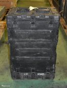 SKB Cases plastic flight case with built in rackmounts - SOME LATCHES ARE DAMAGED