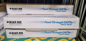 5x Black Box feed through CAT5e unshielded patch panels