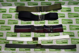 100x British Forces belts - various types and sizes
