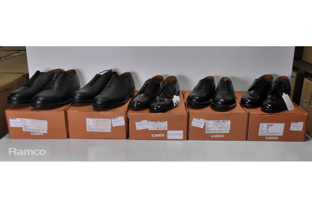 20x pairs of leather service working shoes - full details in the description - Image 1 of 12