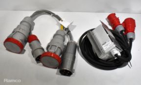 T32 thermostat for electric heaters & 2x power cable extensions - full details in desc