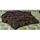 Various types of ex-military camo clothing - may include accessories - 279kg – may require repair