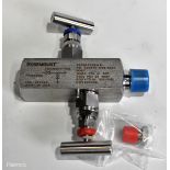 4x Rosemount C30610-1126-0000 in-line pressure transmitter manifolds - 0.9kg
