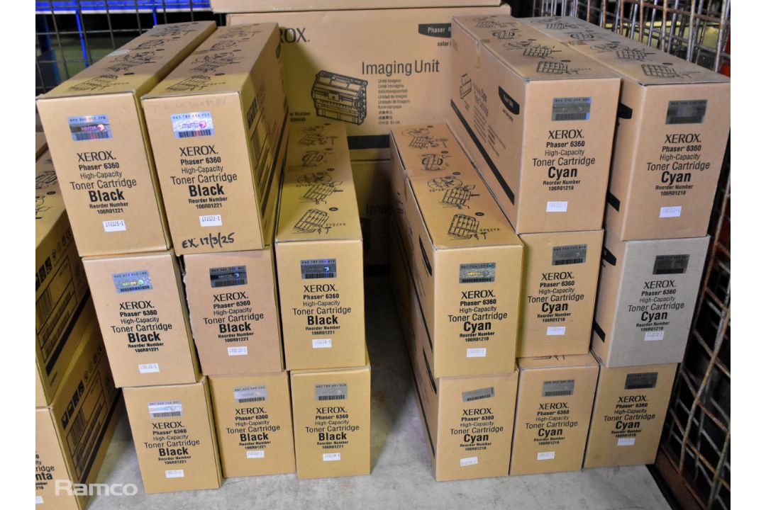 Xerox Phaser 6360 consumables - mixed colour toners, 220V fuser and imaging unit cartridges - Image 3 of 5