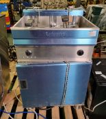 Valentine EVO-600 M stainless steel electric single tank twin basket fryer - 440V