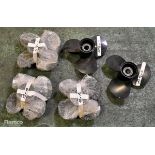 5x Boat propellers - 3 blade and 4 blade - mixed sizes