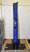 Generic Pipe system base and spigot with 3x upright 2.2-3.6M, 2x cross bar 1.9-3M in bag
