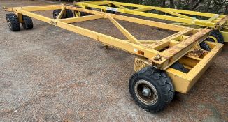20ft ISO container carrier trailer with ring hitch - L 8400 x W 2400 x H 840mm - approx 1660kg