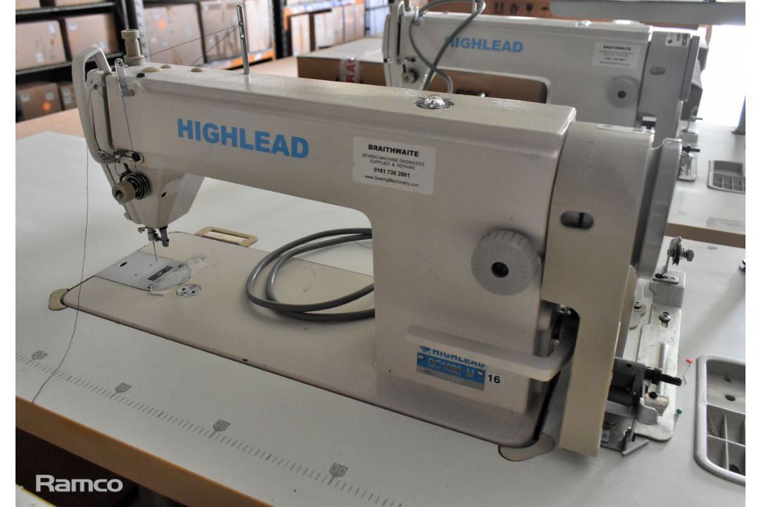 Braithwaite Highlead GC1088-M single needle high speed industrial sewing machine with table - Image 1 of 6