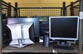 15x monitors - mixed sizes - some are scratched and damaged