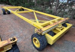 20ft ISO container carrier trailer with ring hitch - L 8400 x W 2400 x H 840mm - approx 1660kg