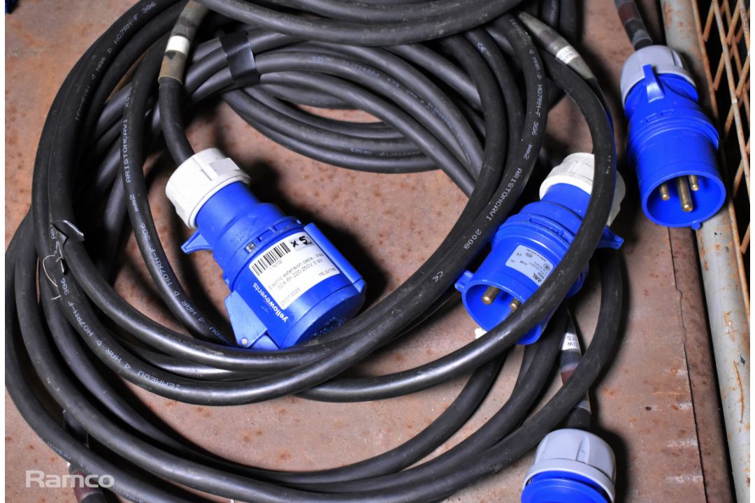 5x Electric extension cable lengths - IP44 32A-6h 220-250V - 5 Mtr - Image 2 of 3