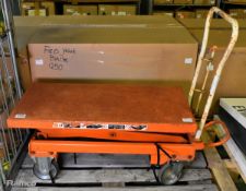 Bishamon BX30S double scissor mobile lift table - capacity: 300kg (660lbs)