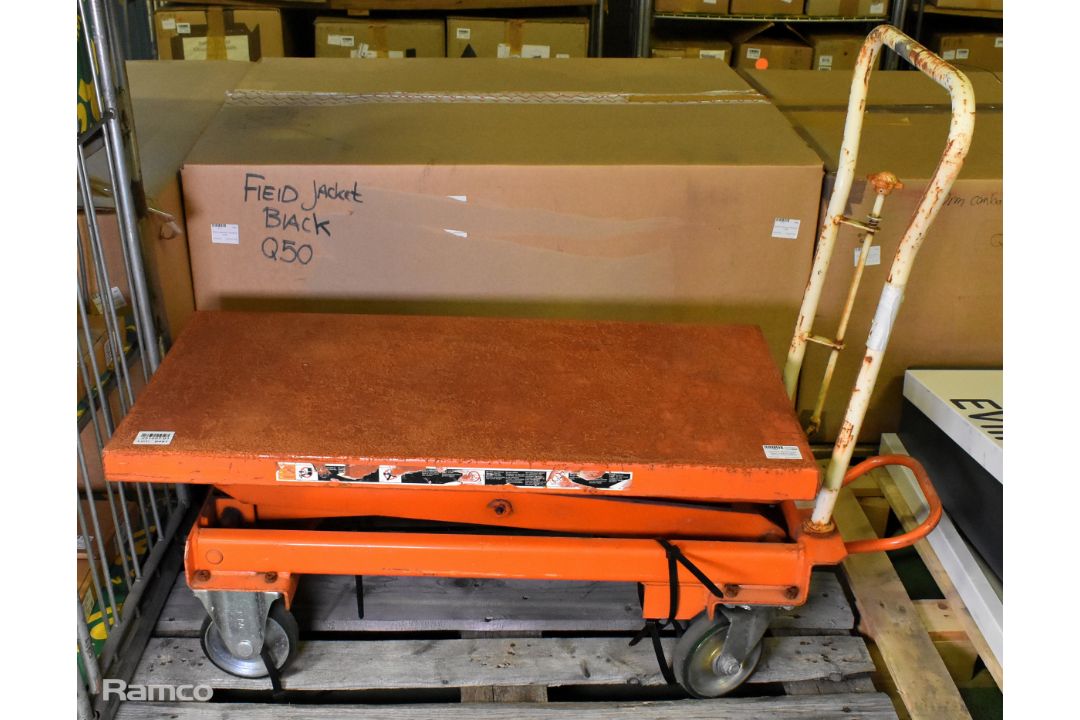 Bishamon BX30S double scissor mobile lift table - capacity: 300kg (660lbs) - Image 1 of 7