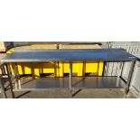 Moffat stainless steel work table - W 2400 x D 600 x H 880mm