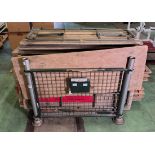 Wooden tables with metal folding legs - mixed condition - full details in the description
