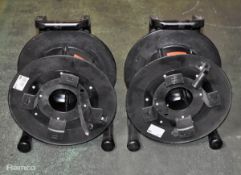 2x Schill GT380 Black plastic empty cable reels - W 380 x D 290 x H 490mm