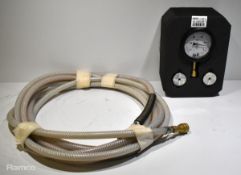Vacuum pressure testing kit - 0-1 Bar (0-30 In Hg)