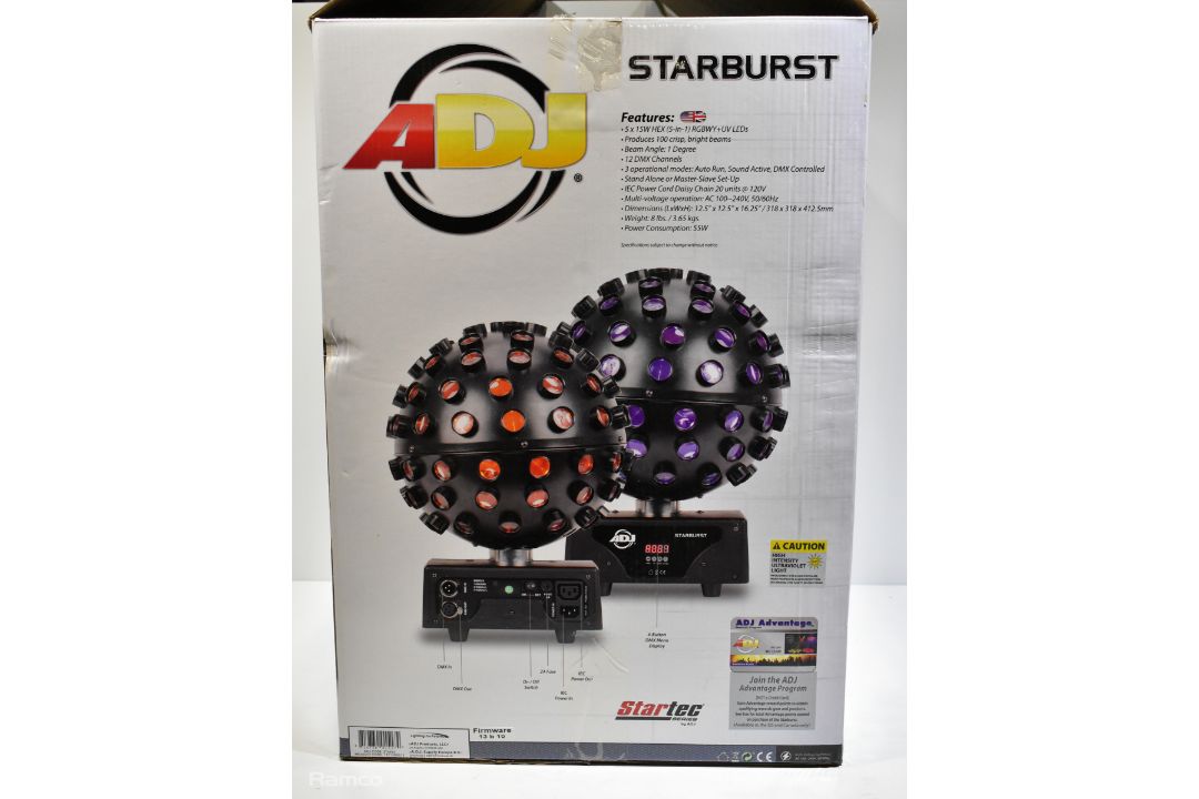 ADJ Starburst LED 12 DMX channel beam effect rotating light - W 318 x D 318 x H 412.5mm - Image 7 of 8