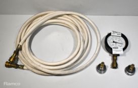 Vacuum pressure testing kit - 0-1 Bar (0-30 In Hg)