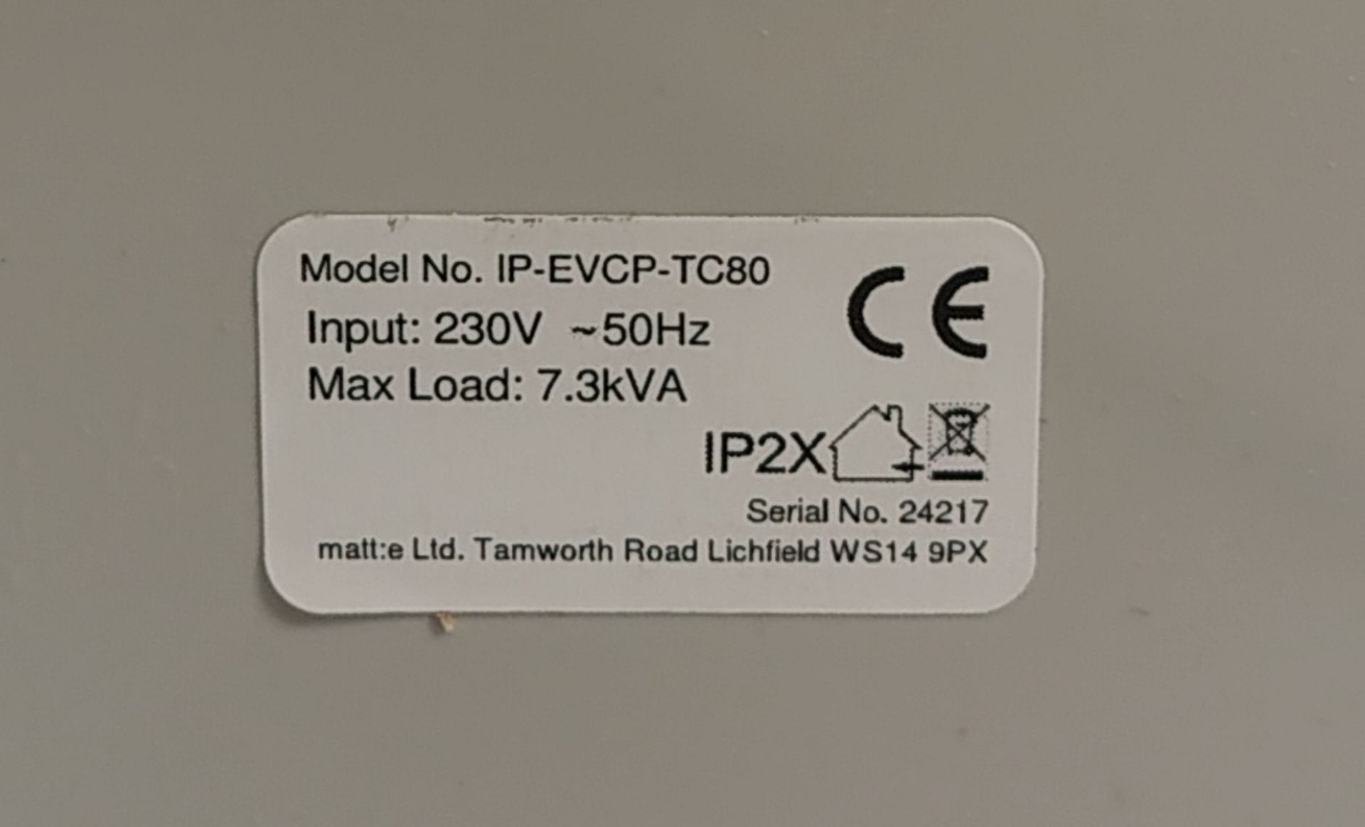 Matt:e IP-EVCP-TC80 single phase EV voltage monitoring and protection unit - W 200 x D 130 x H 300mm - Image 5 of 8